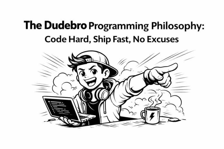The Dudebro Programming Philosophy: Code Hard, Ship Fast, No Excuses